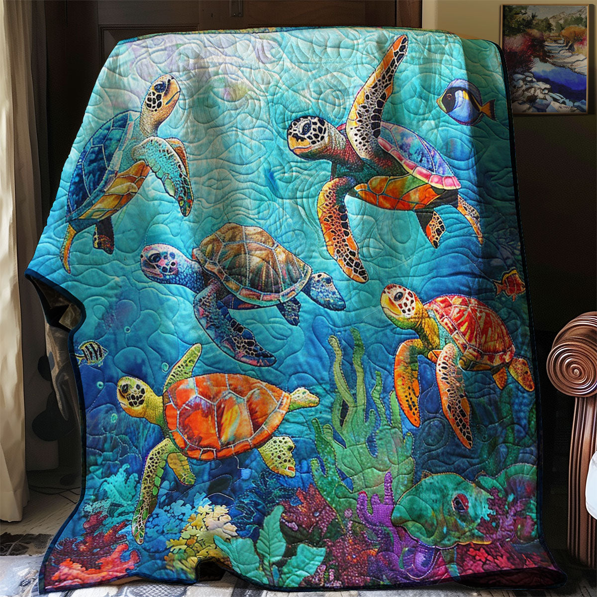 Colorful Turtles WO2707014CL Quilt