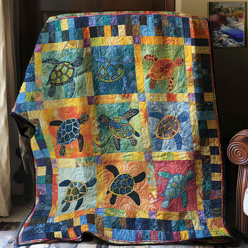 Colorful Turtles XR1206022CL Quilt