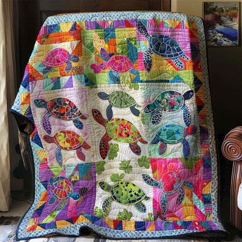 Colorful Turtles XR1206023CL Quilt