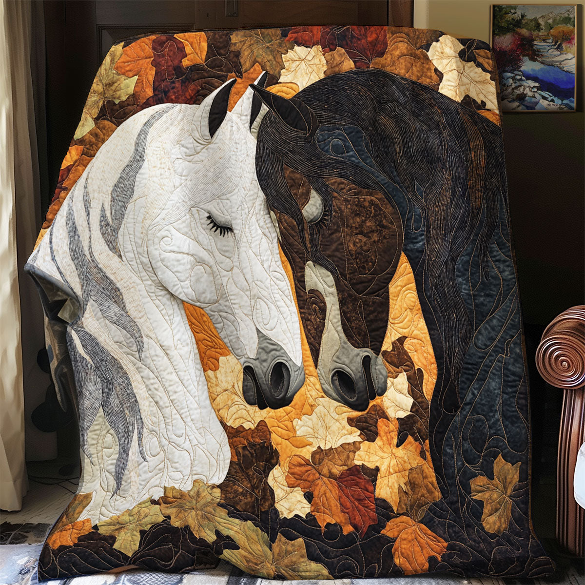 Couple Horse XR0808037CL Quilt