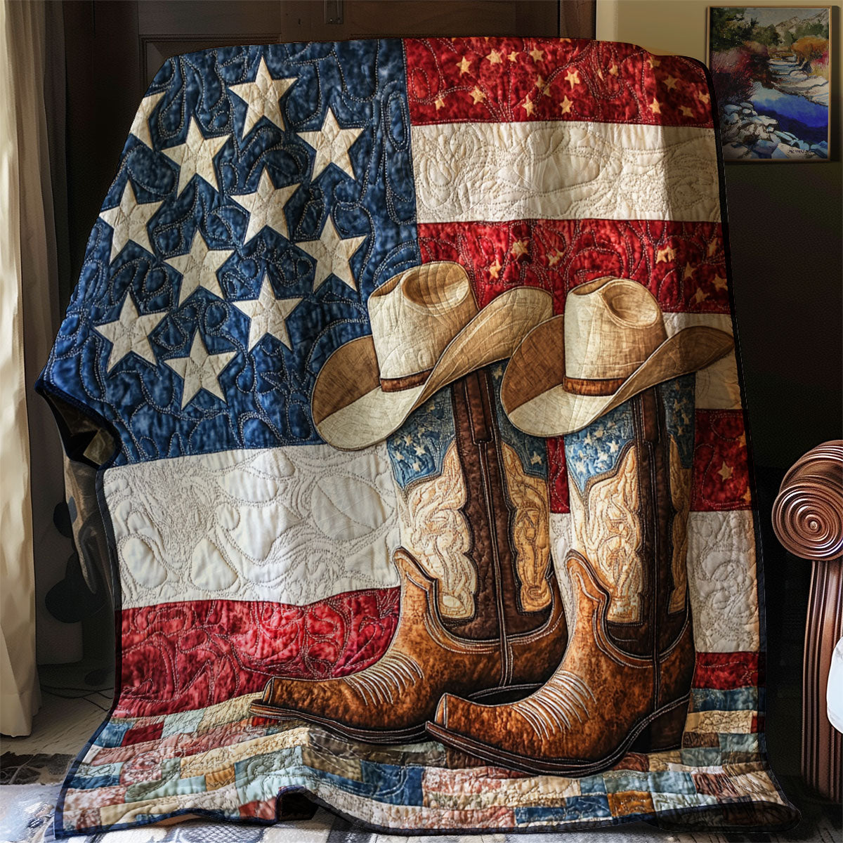 Cowboy Love America XR0508025CL Quilt