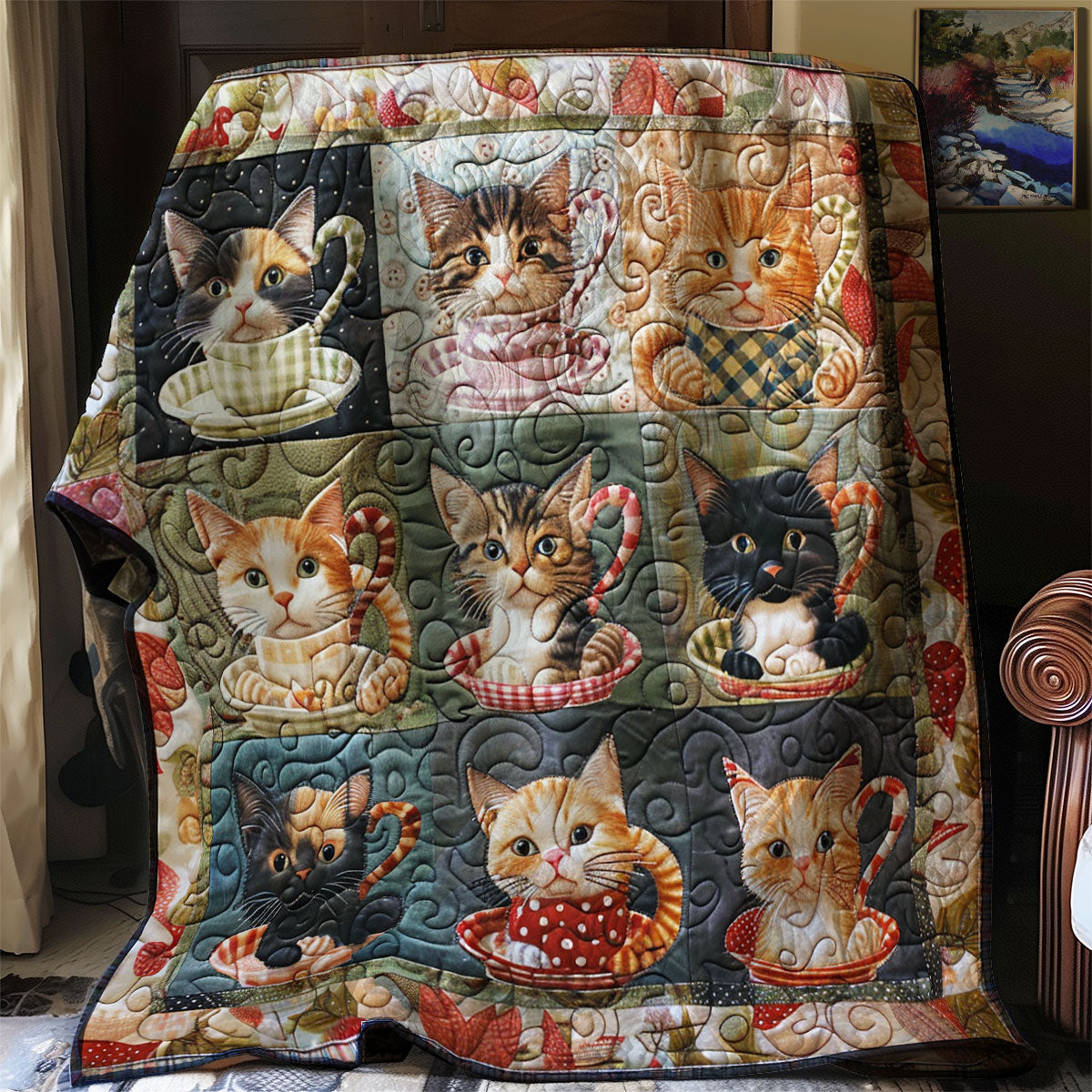 Cup Of Cats XR3007034CL Quilt