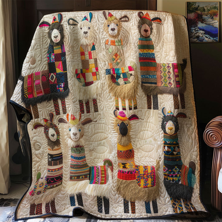 Psychedelic Llama Quilted Blanket NCU0DV714