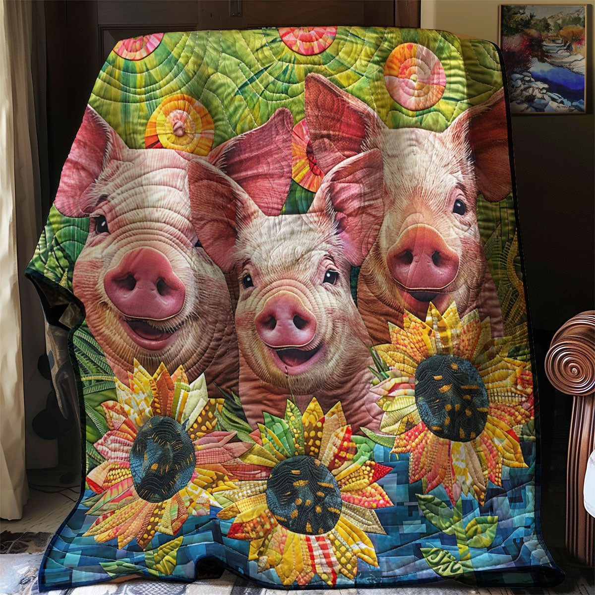 Cute Pigs XR0207014CL Quilt