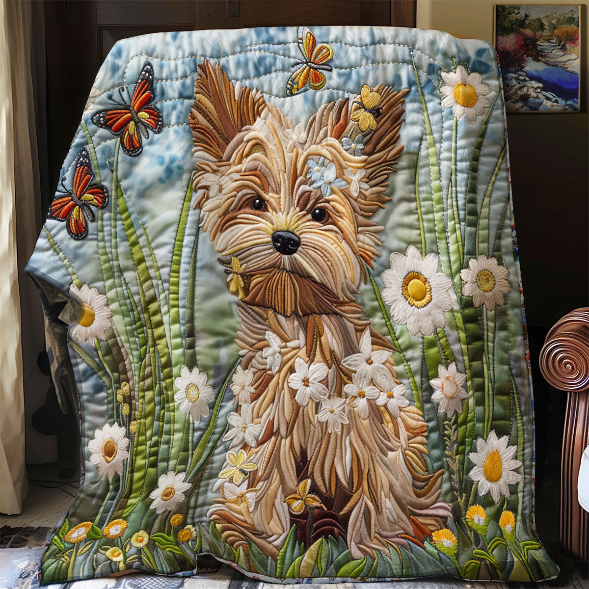 Cute Yorkshire Terrier XR2008028CL Quilt