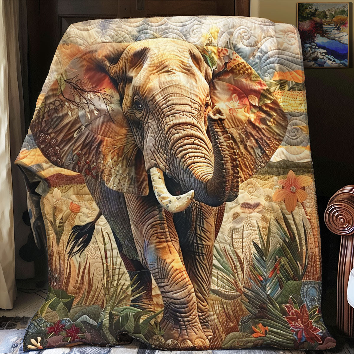 Elephant Odyssey XR2208014CL Quilt