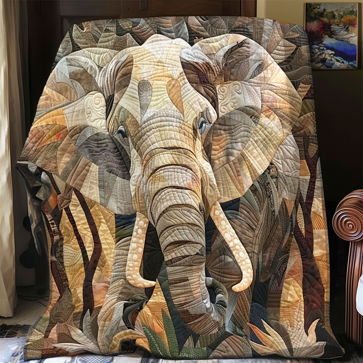 Elephant Safari XR2208011CL Quilt