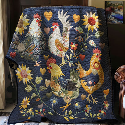 Fabric Sun Chickens XR2907011CL Quilt