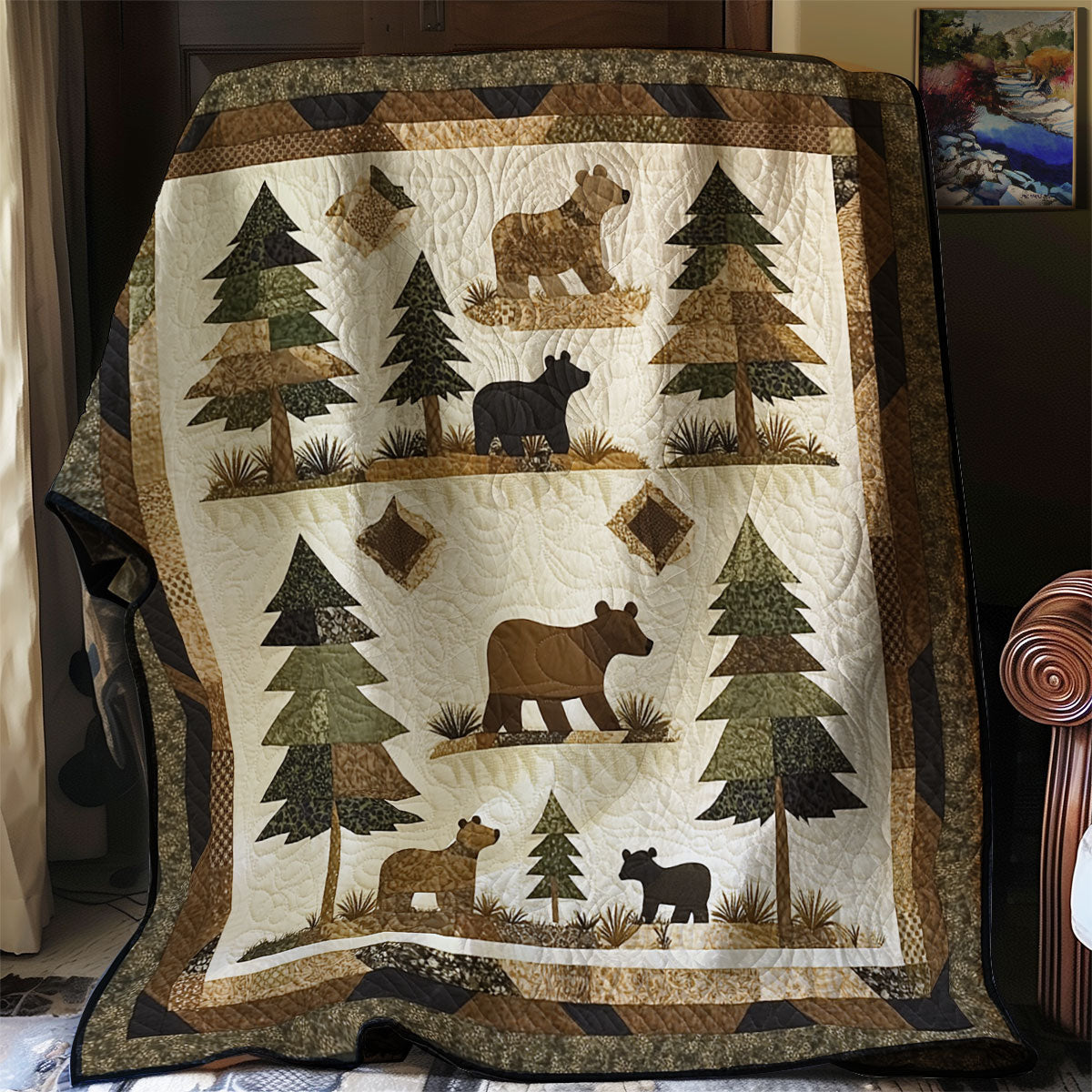 Family Bears XR0708009CL Quilt