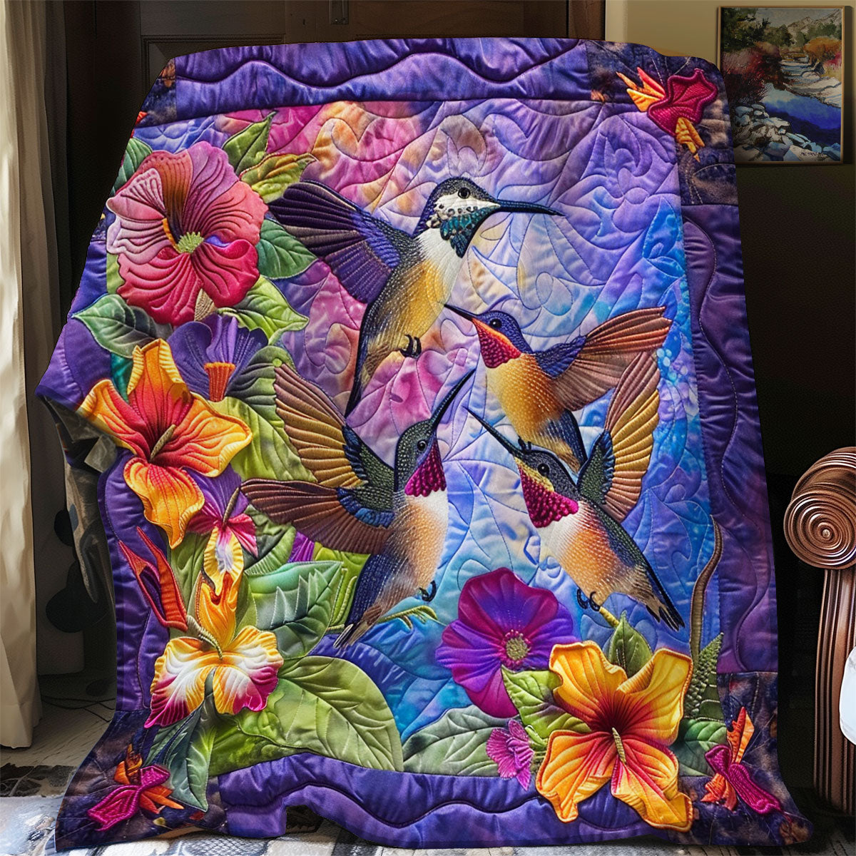 Family Hummingbird XR1008017CL Quilt