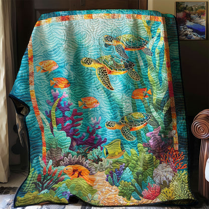 Family Sea Turtle XR0207009CL Quilt