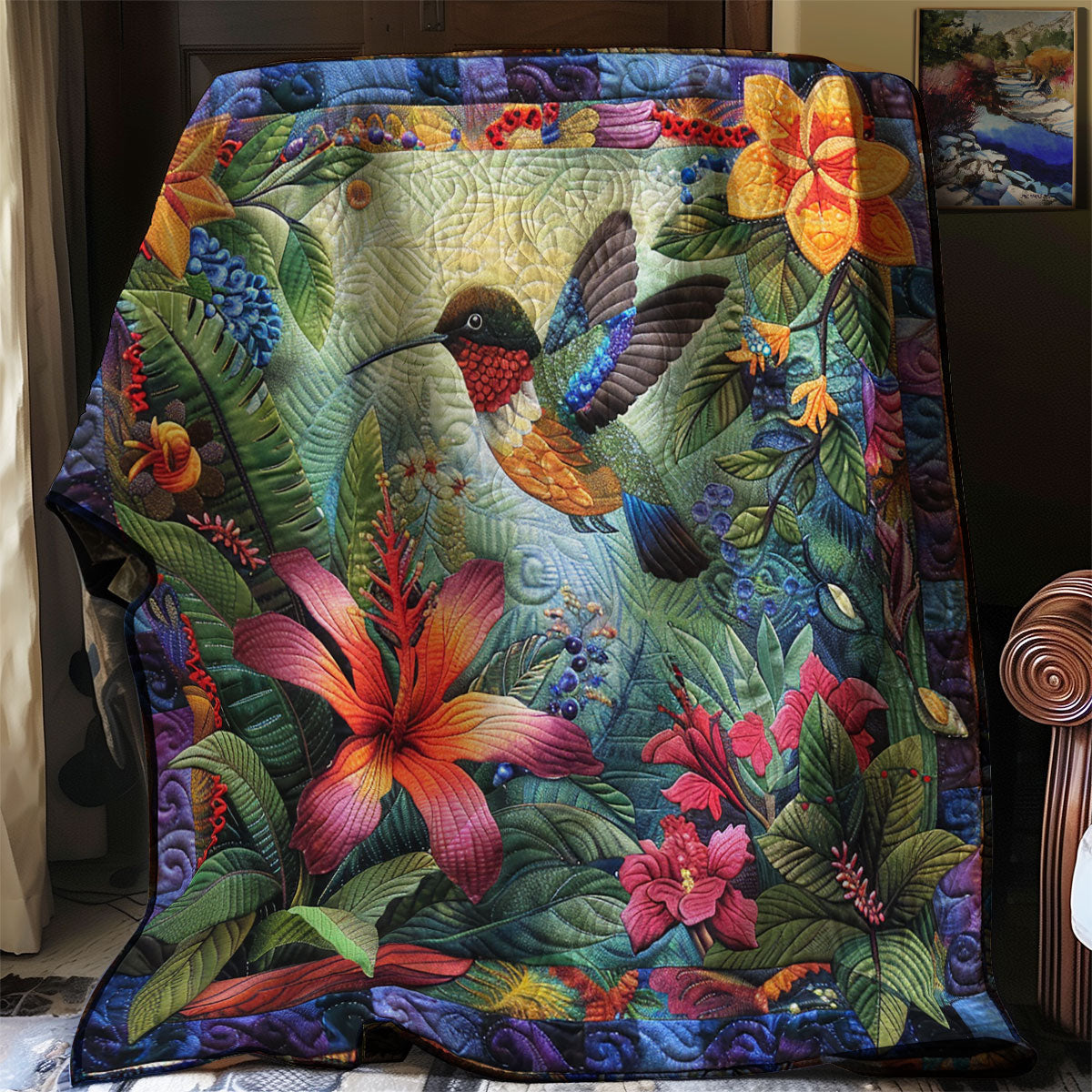 Fantasy Hummingbird XR2407043CL Quilt