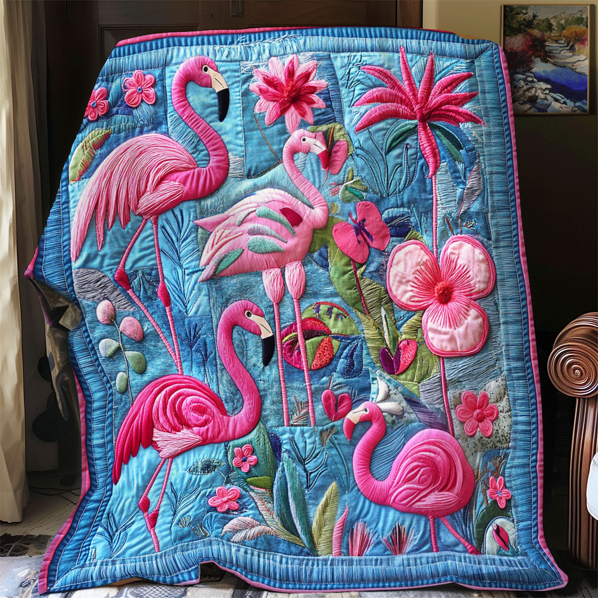 Flamingo Paradise XR2208006CL Quilt