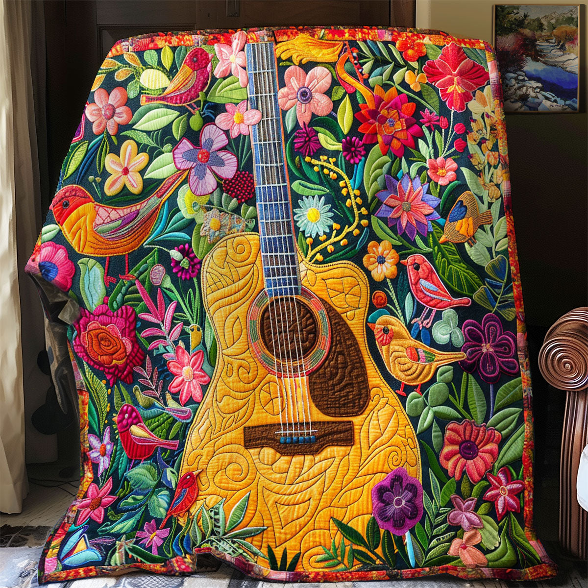 Floral Acoustic XR1408013CL Quilt