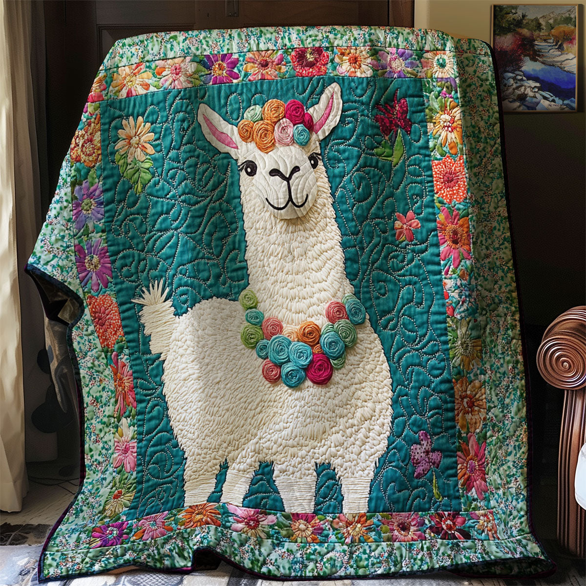 Floral Alpaca XR0208008CL Quilt