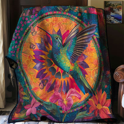 Floral Mandala Hummingbird XR2207007CL Quilt