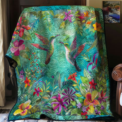 Floral Wing Hummingbird XR2407049CL Quilt