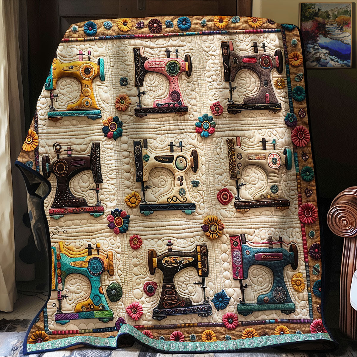 Flower Sewing Machine WG2808005CL Quilt
