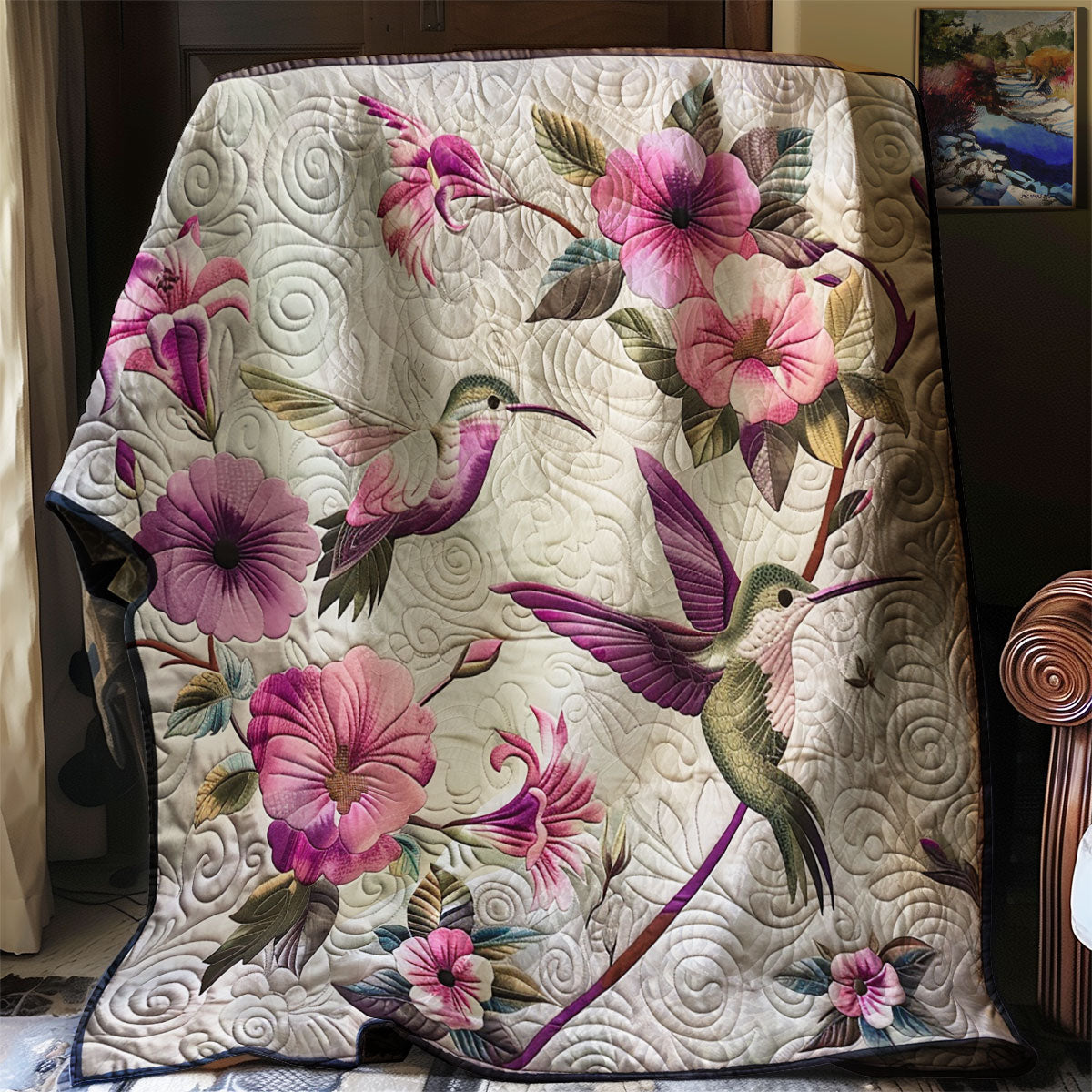 Flying Hummingbirds XR1007012CL Quilt