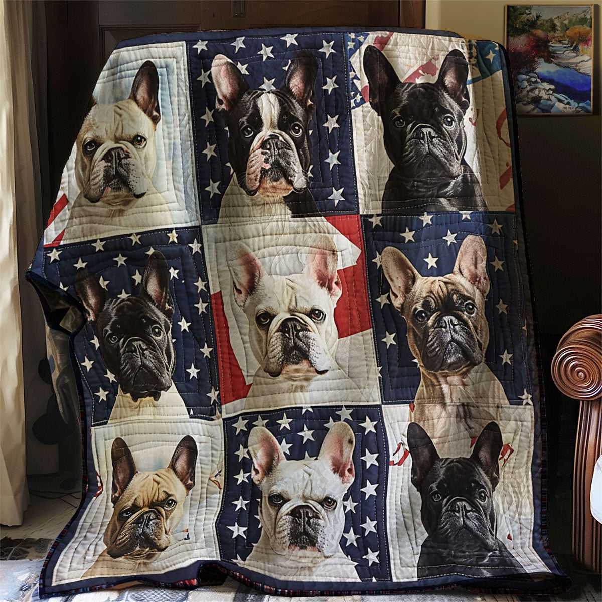 French Bulldogs XR1306007CL Quilt