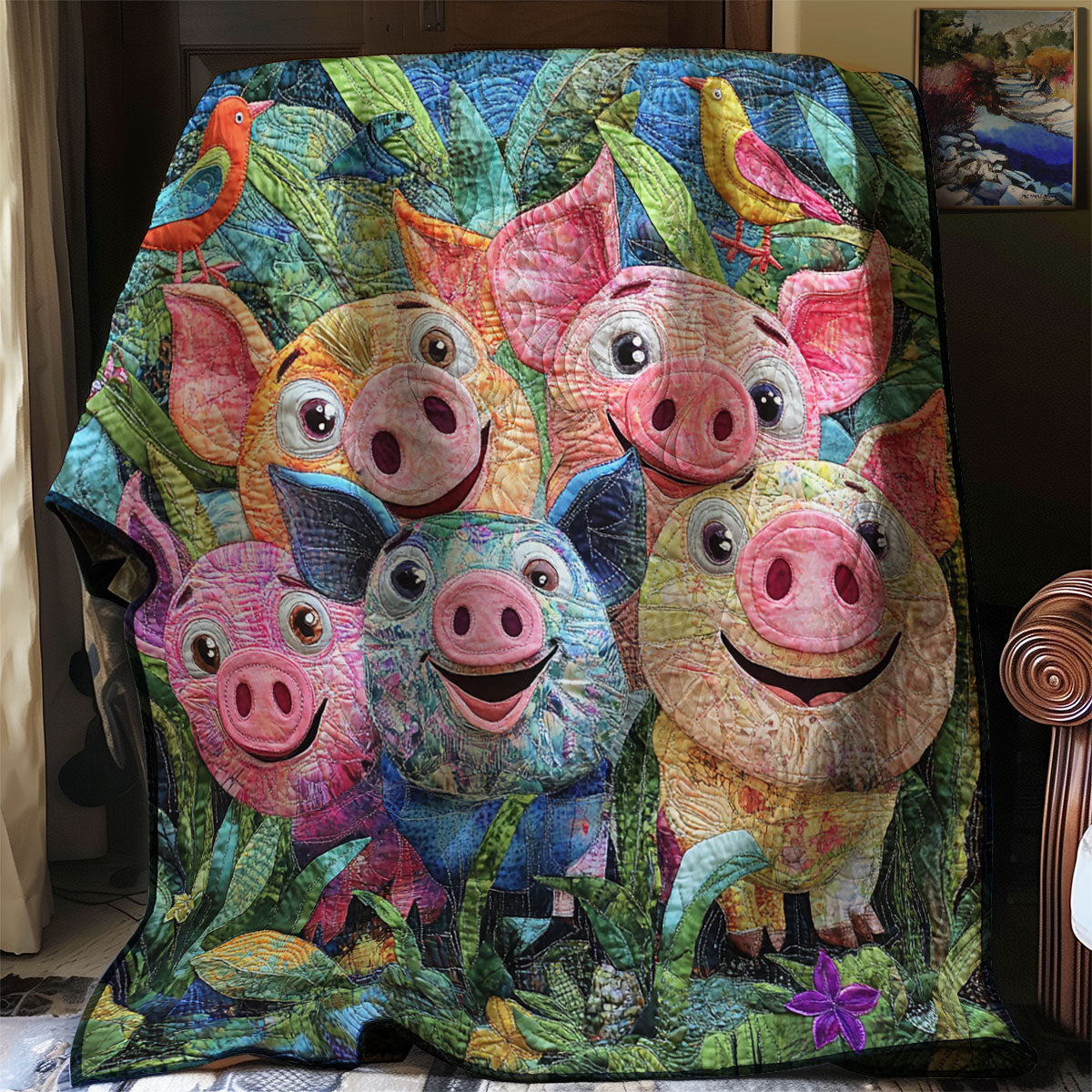 Funny Pigs XR0208006CL Quilt