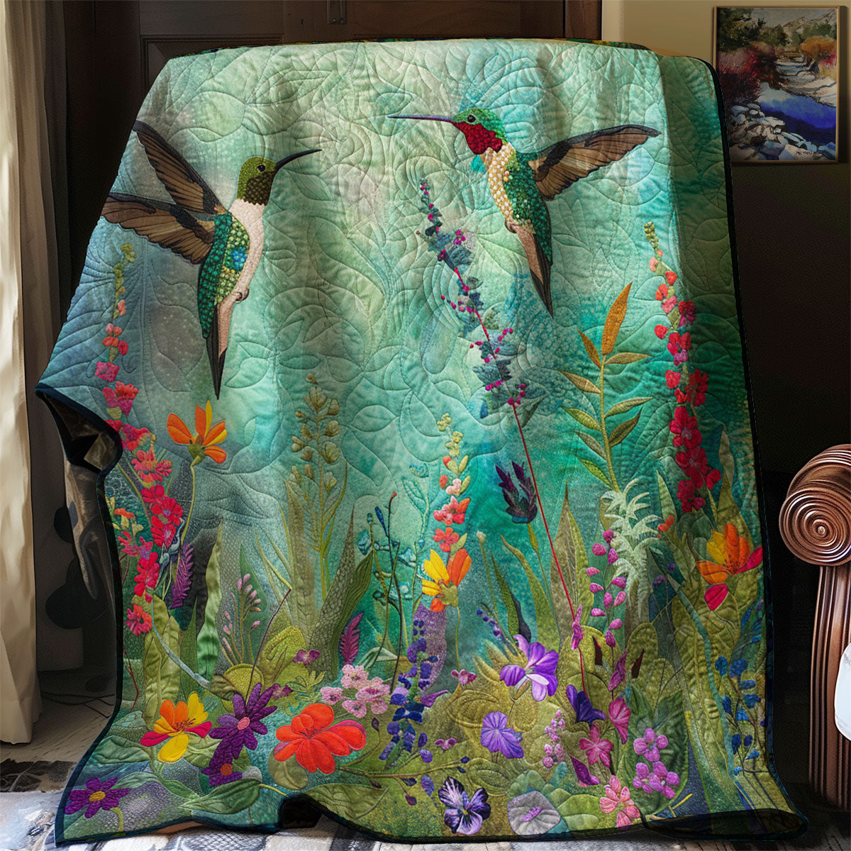 Garden Twin Hummingbird XR2407046CL Quilt