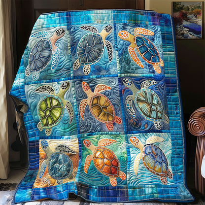 Gleeful Turtle Waters XR2308017CL Quilt