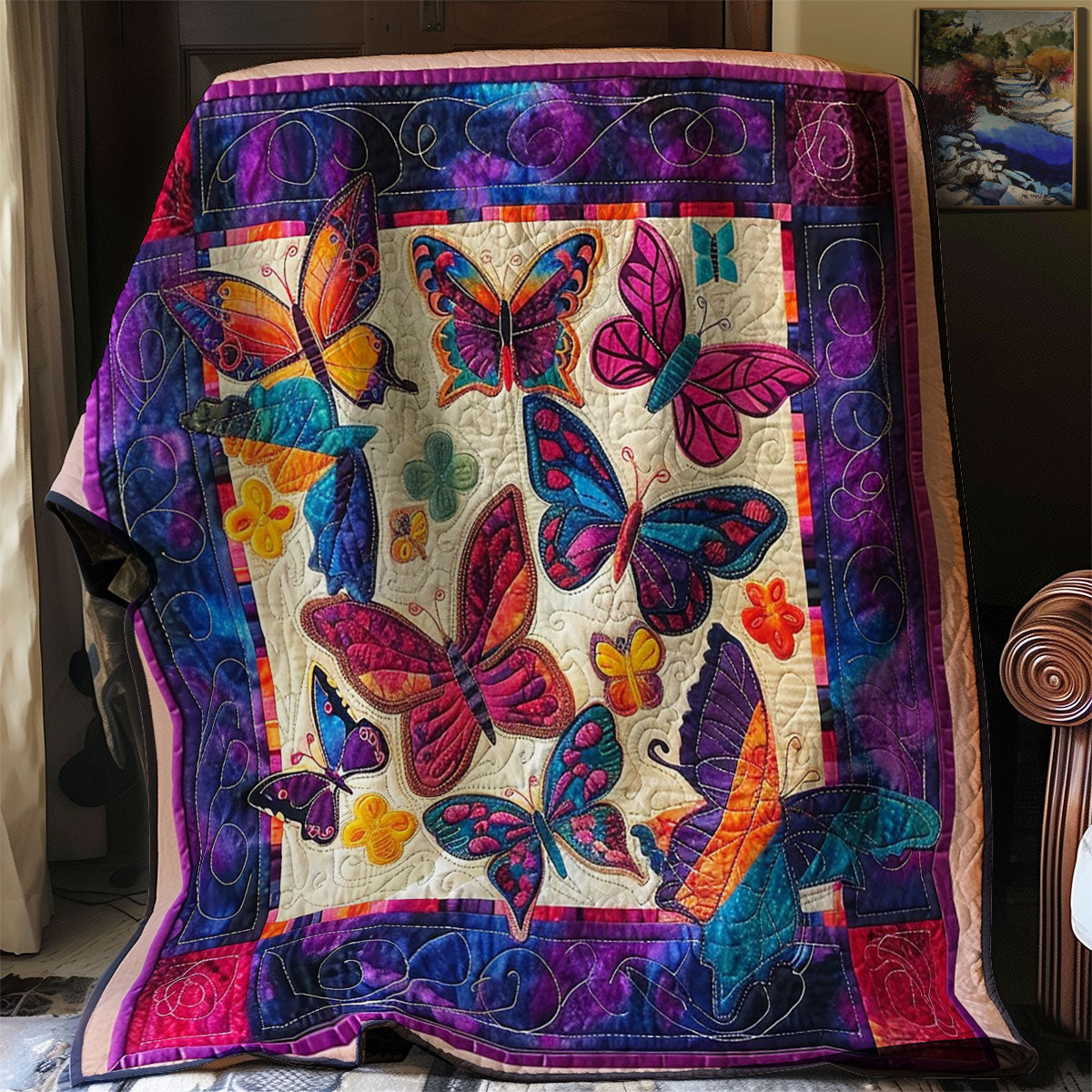 Glorious Butterflies XR3007005CL Quilt