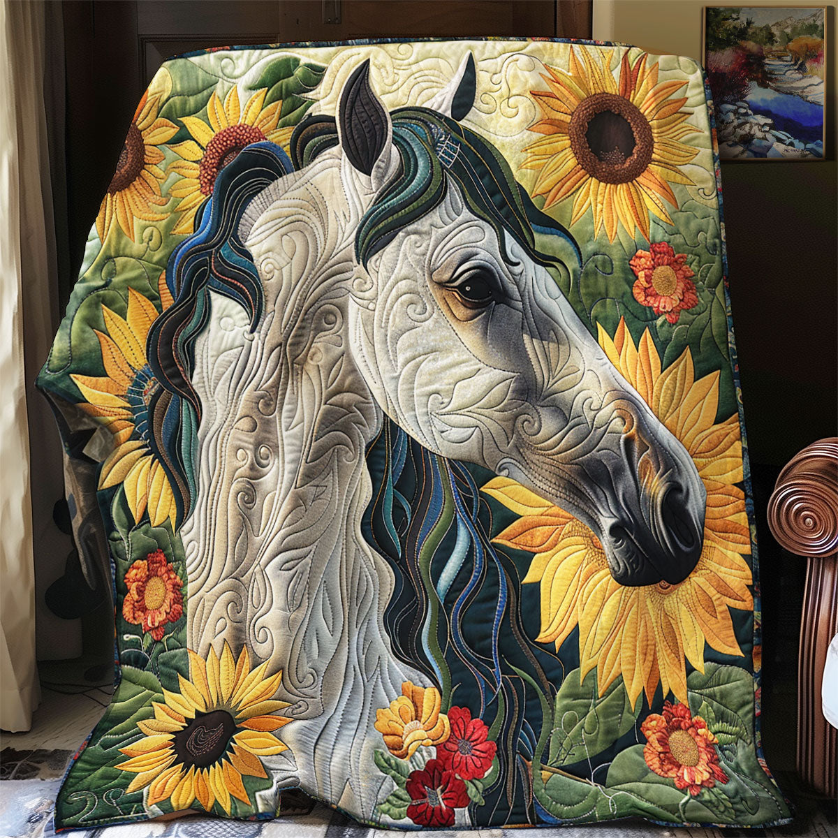 Golden Horizon Horse XR1008034CL Quilt