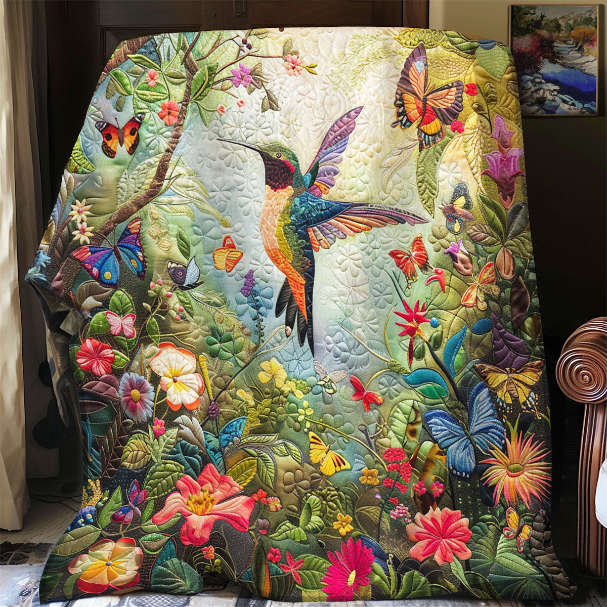 Graceful Hummingbird XR1908003CL Quilt