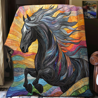 Gray Mane Horse XR0808031CL Quilt