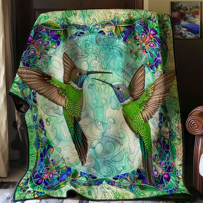 Green Hummingbirds XR1007017CL Quilt