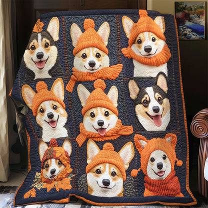 Happy Fall Corgi XR0808029CL Quilt