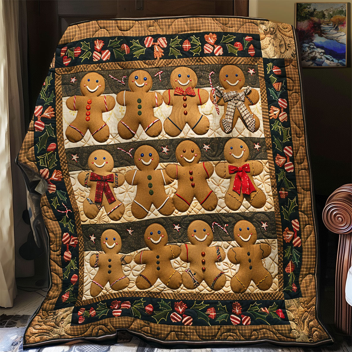 Happy Gingerbreads XR2008011CL Quilt