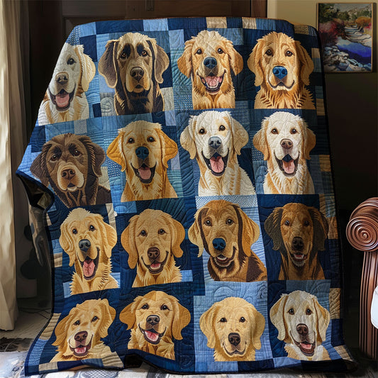 Happy Golden Retriever XR1206006CL Quilt