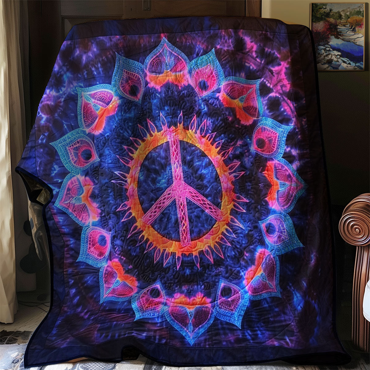 Hippie Peace XR1907015CL Quilt