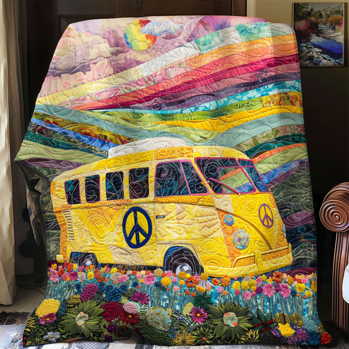 Hippie Yellow Van XR1908052CL Quilt