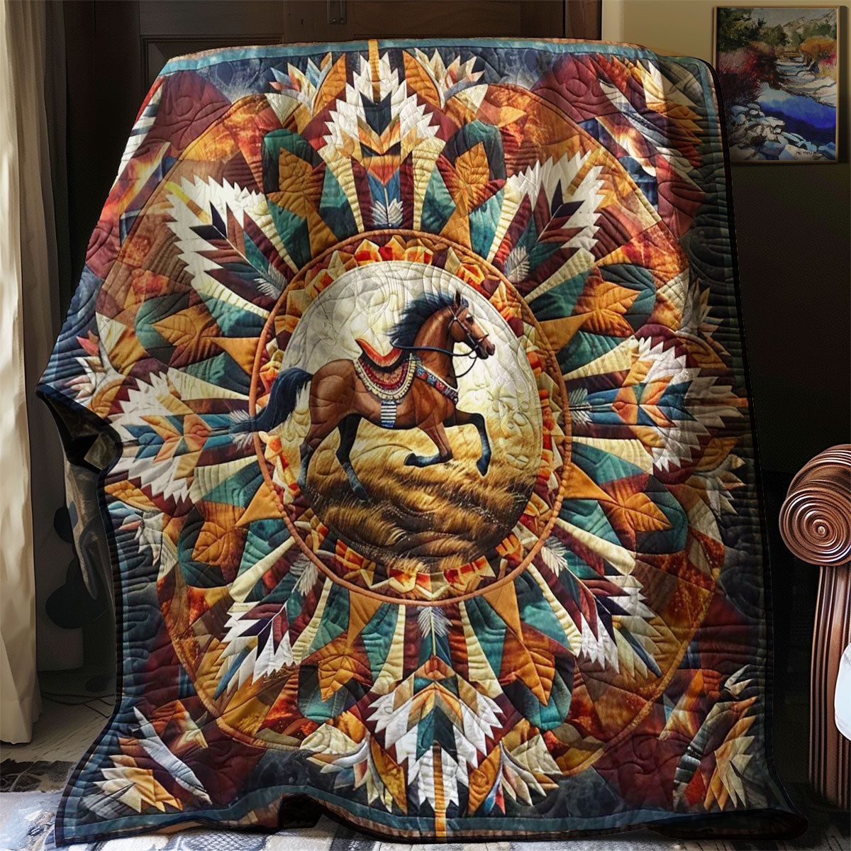 Horse Native American WJ0406005CL Quilt – Cozzyhomes