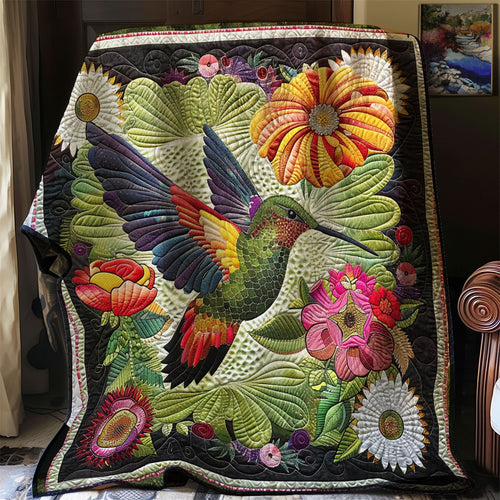 Hummingbird Flowers XR2007003CL Quilt