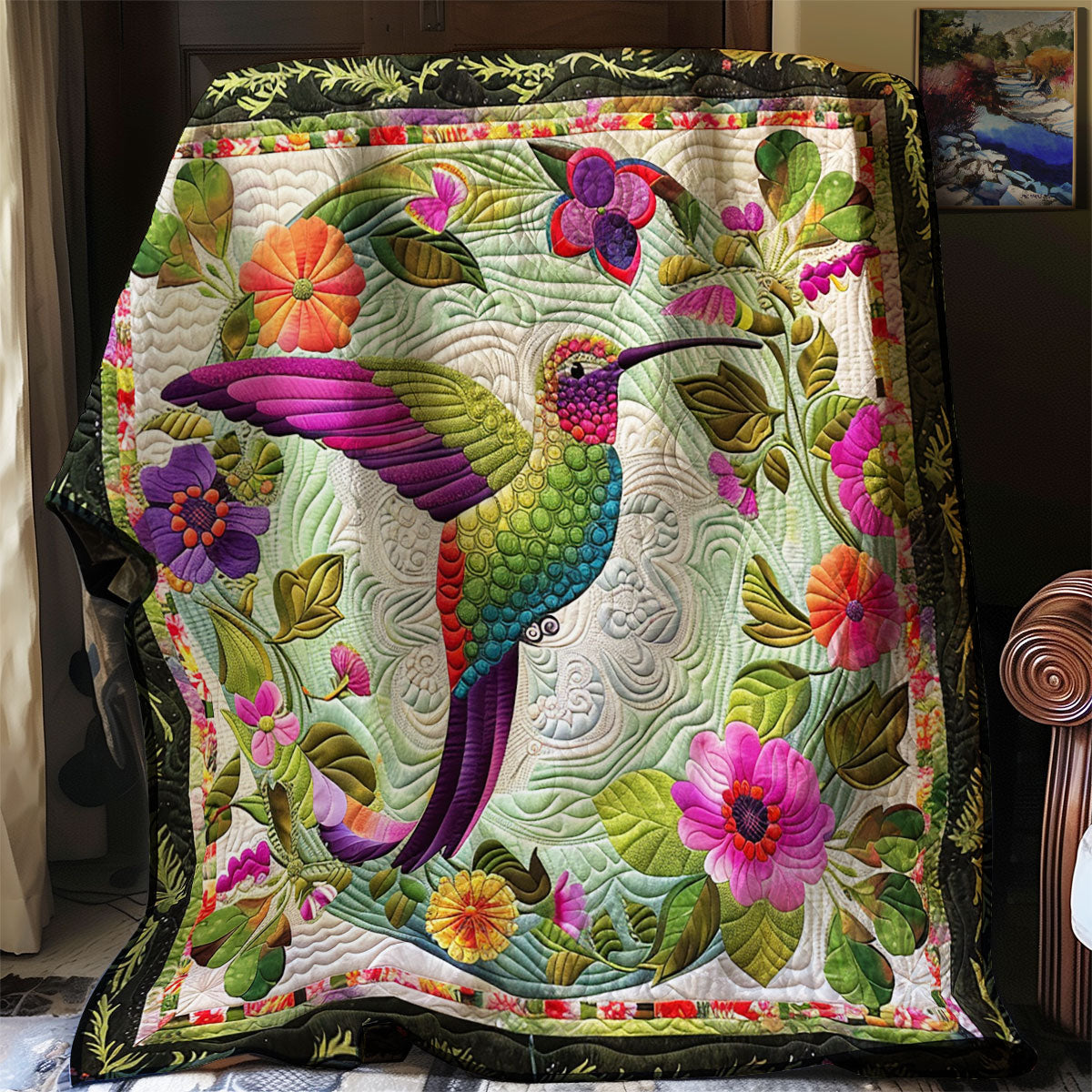 Hummingbirds XR2206002CL Quilt