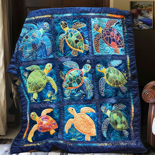 Joyful Sea Turtles XR2308014CL Quilt