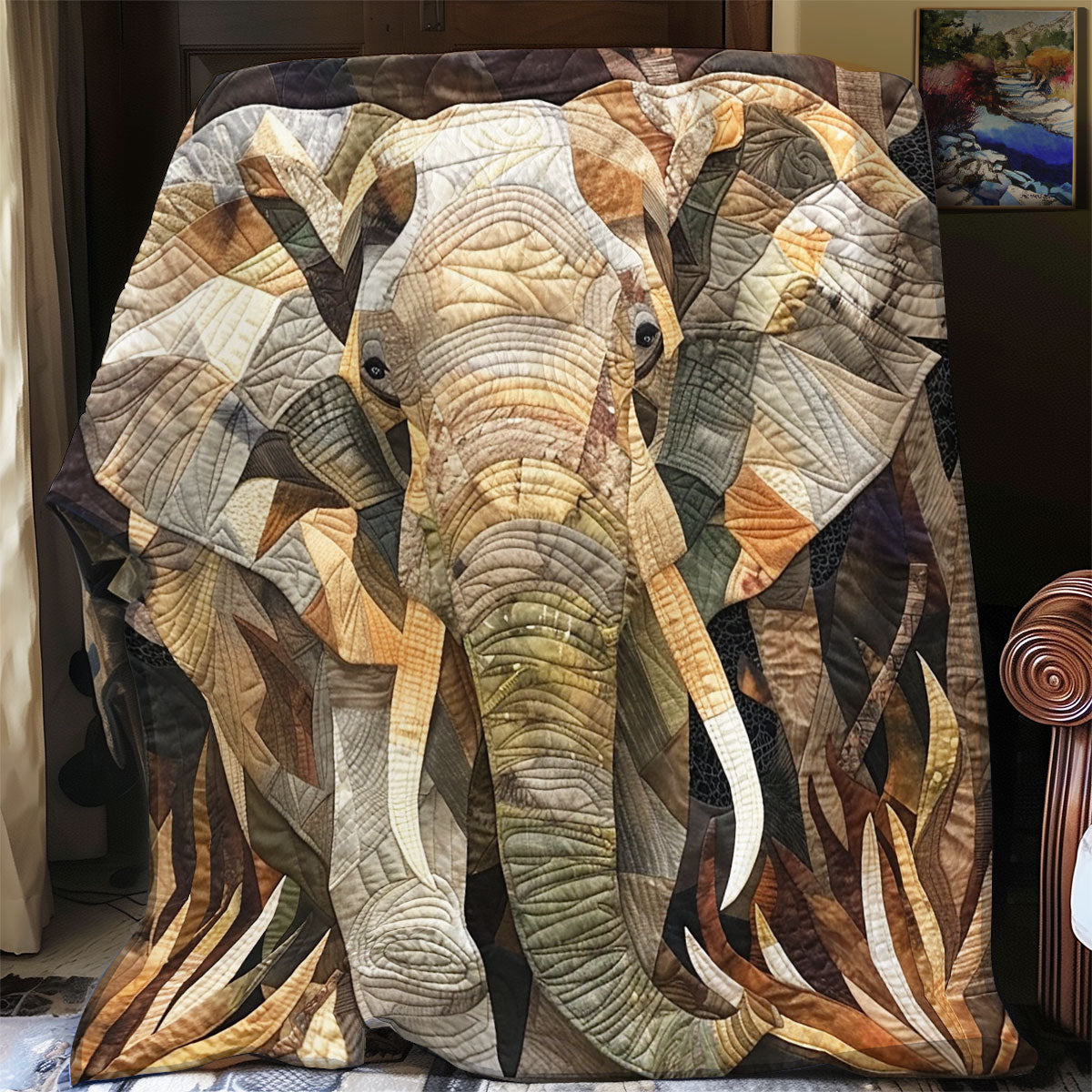 Jungle Elephant XR2208008CL Quilt