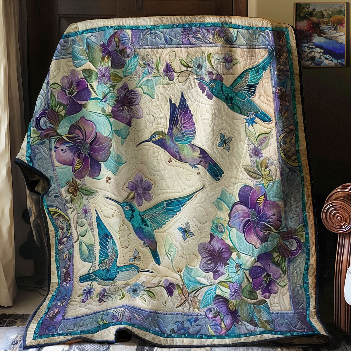 Love Hummingbirds XR0807011CL Quilt