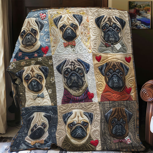 Love Pugs XR2308001CL Quilt