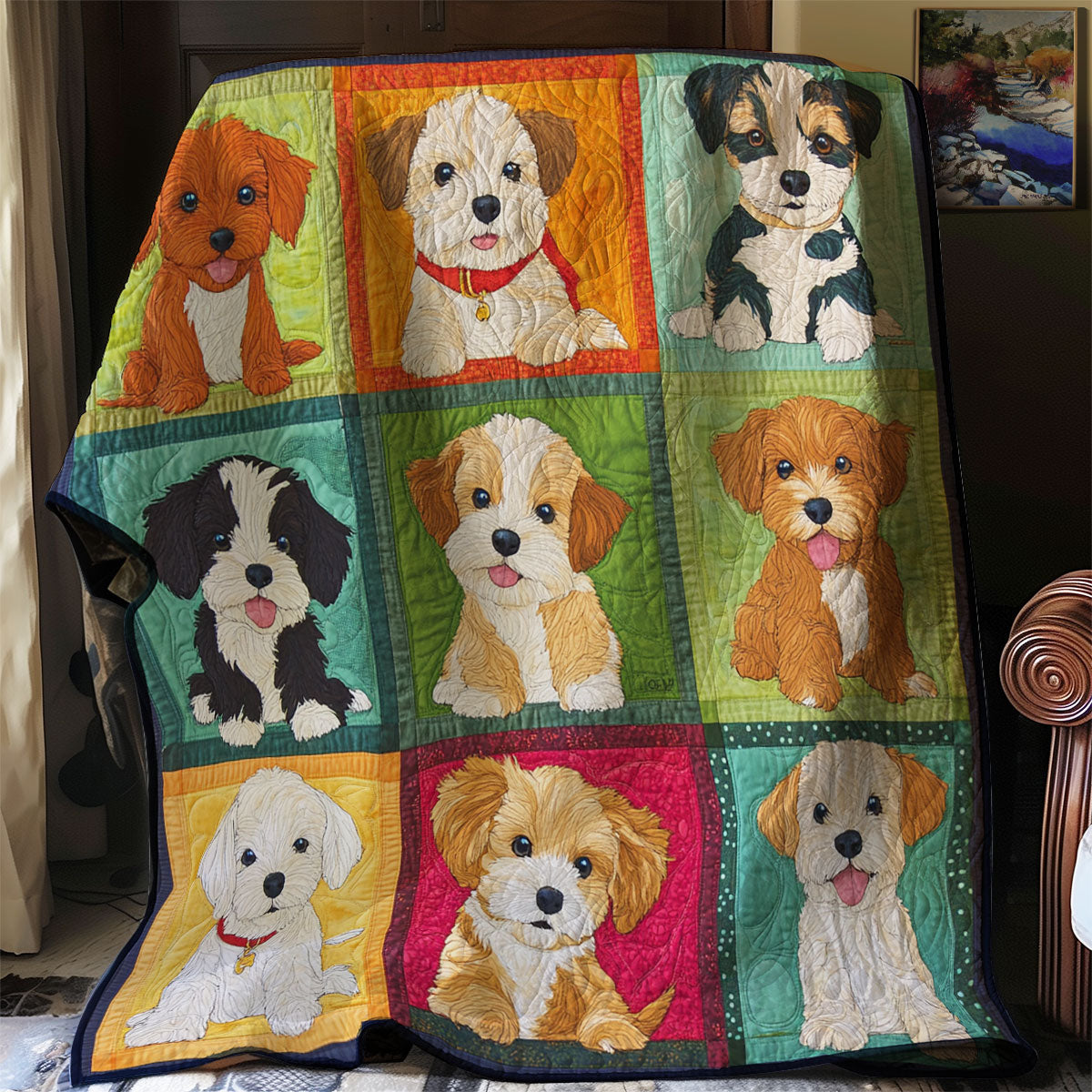 Lovely Puppies XR0508047CL Quilt