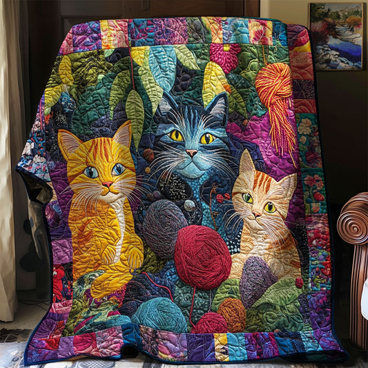 Lovely Yarn Cats XR0508016CL Quilt