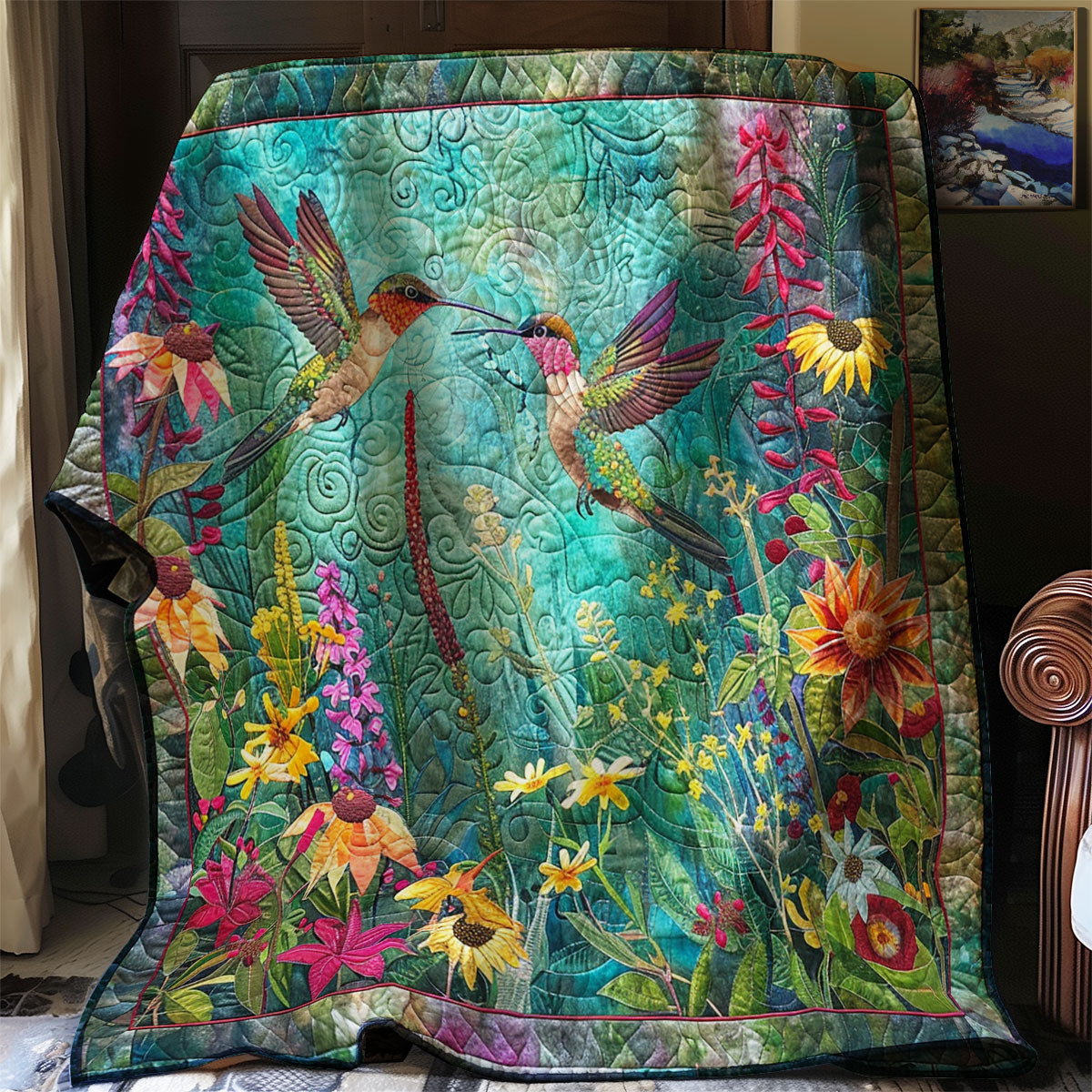 Magical Twin Hummingbird XR2407045CL Quilt