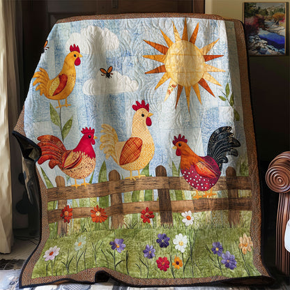 Morning Chickens XR0508038CL Quilt