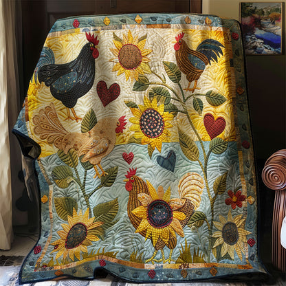 Morning Glory Chickens XR2907014CL Quilt