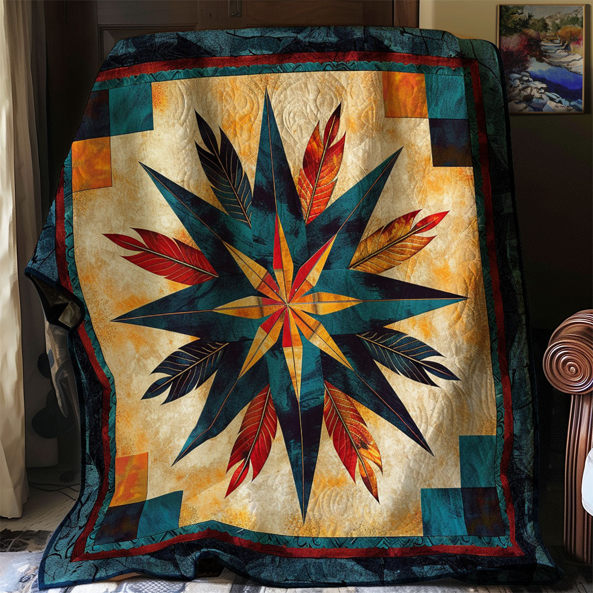 Native Feathers WO2707010CL Quilt